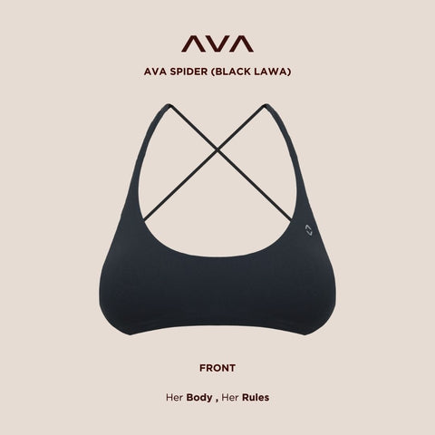 AVA - Spider Bra สายไขว้หลัง (Black Lawa)