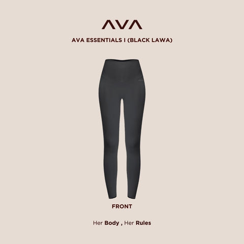 AVA - Essential I กางเกงออกกำลังกายขายาว (Black Lawa)