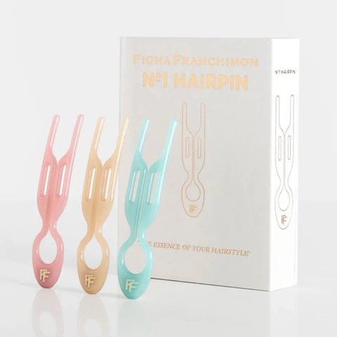 Fiona Franchimon - No. 1 Hairpin Miami Collection - Seashell Pink, Soft Beige and Tantalizing Blue (3 per box)