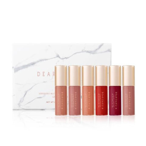 Dear Dahlia - Sensuous Matte Lip Suit Mini Collection (Liquid Lipstick) 1 ml.*6 ea.